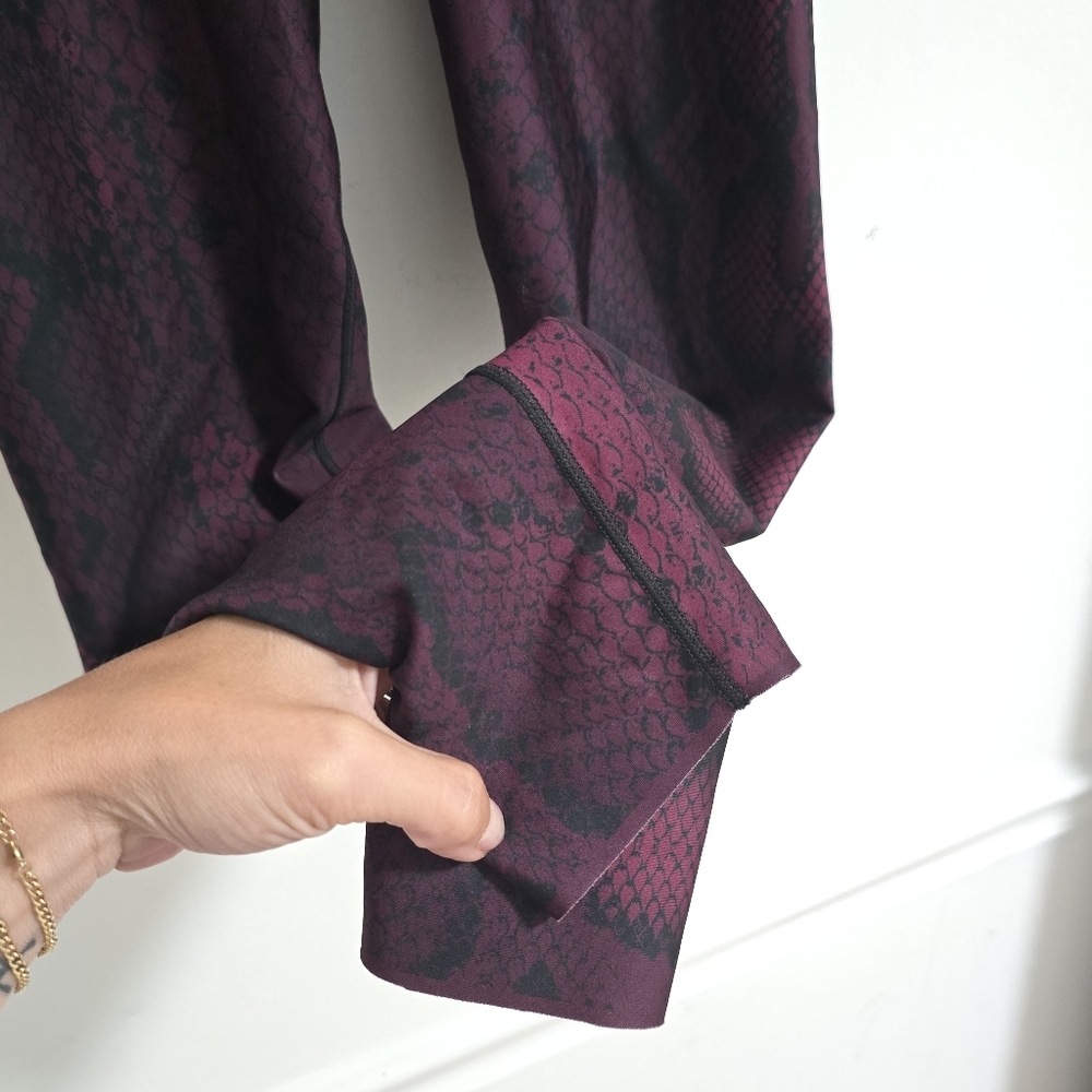 Ultracor burgundy snakeskin printed high waist leggings - Picture 8 of 11